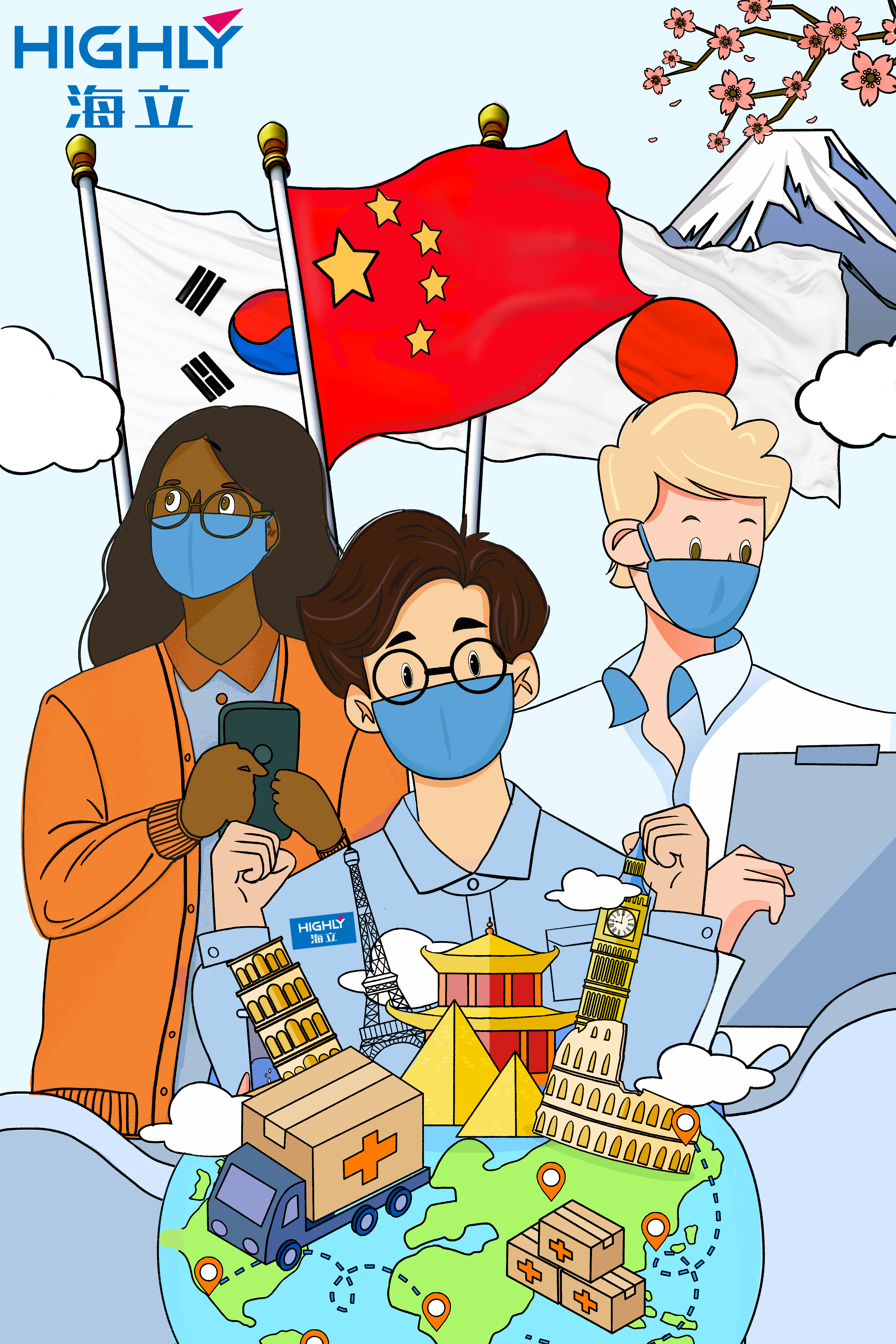 开元线上平台(China)官方网站电器为海外客户寄送防疫口罩5万余只